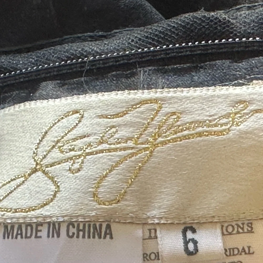 STEPHEN YEARICK Black 100% Silk Beaded Halter Gown Dress Size 6 Couture Pageant - Picture 14 of 17